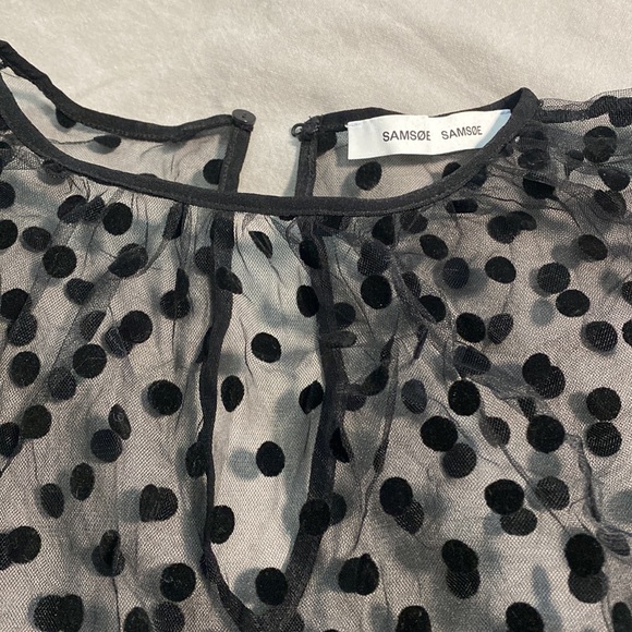 Samsoe & Samsoe Maddie polka-dot mesh top - Picture 3 of 5